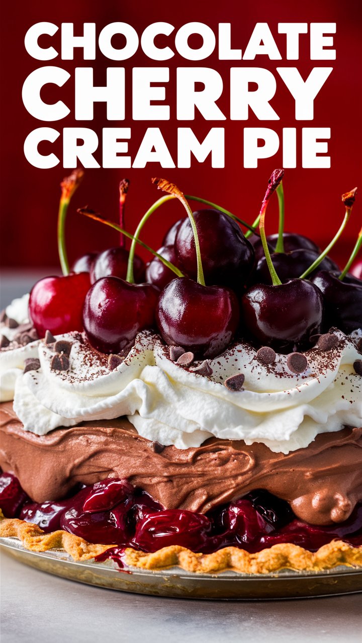 Chocolate Cherry Cream Pie Recipe – A Decadent Dessert with Fresh Cherries and Silky Chocolate 2025