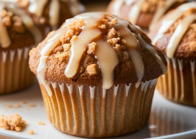 Cinnamon Cream Cheese Muffins, Vanilla Glaze, Streusel 2025