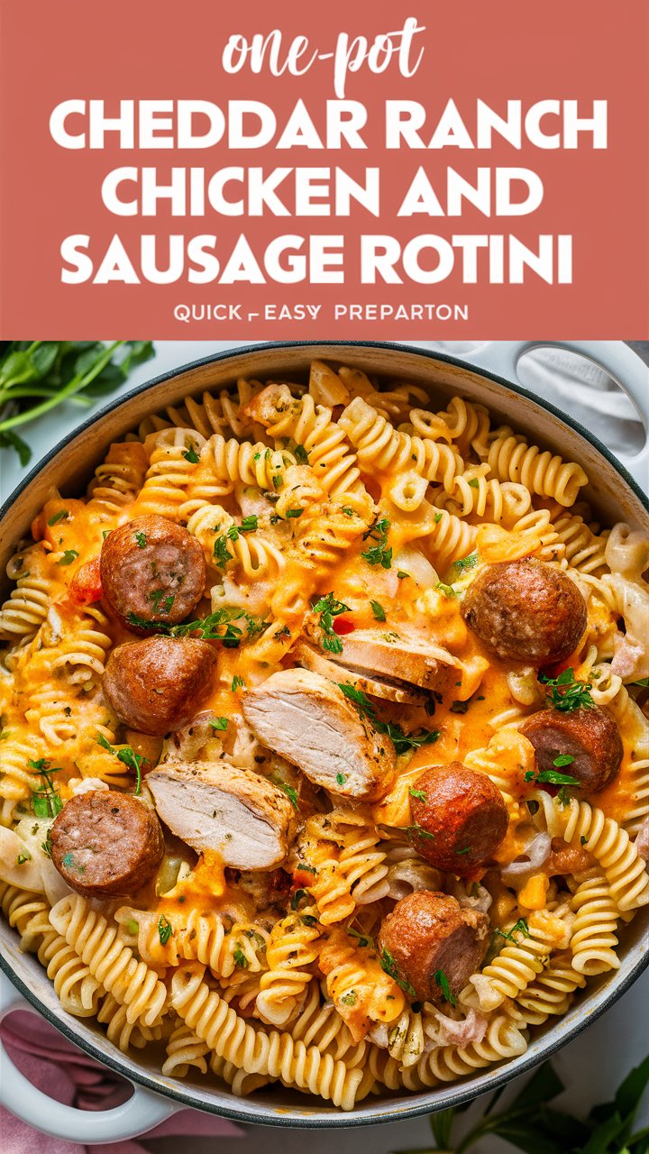 How to Make One-Pan Creamy Cheddar Sausage Ranch Chicken Pasta 2025