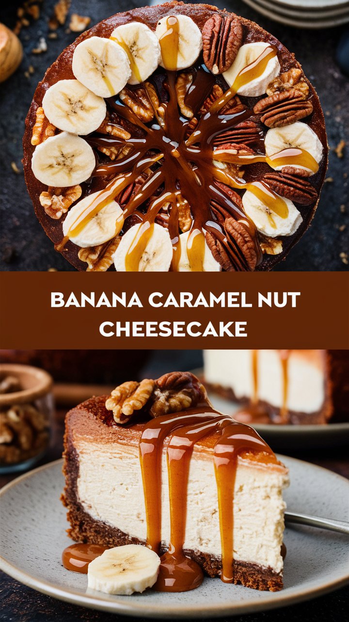 Banana Caramel Nut Cheesecake Recipe 2025