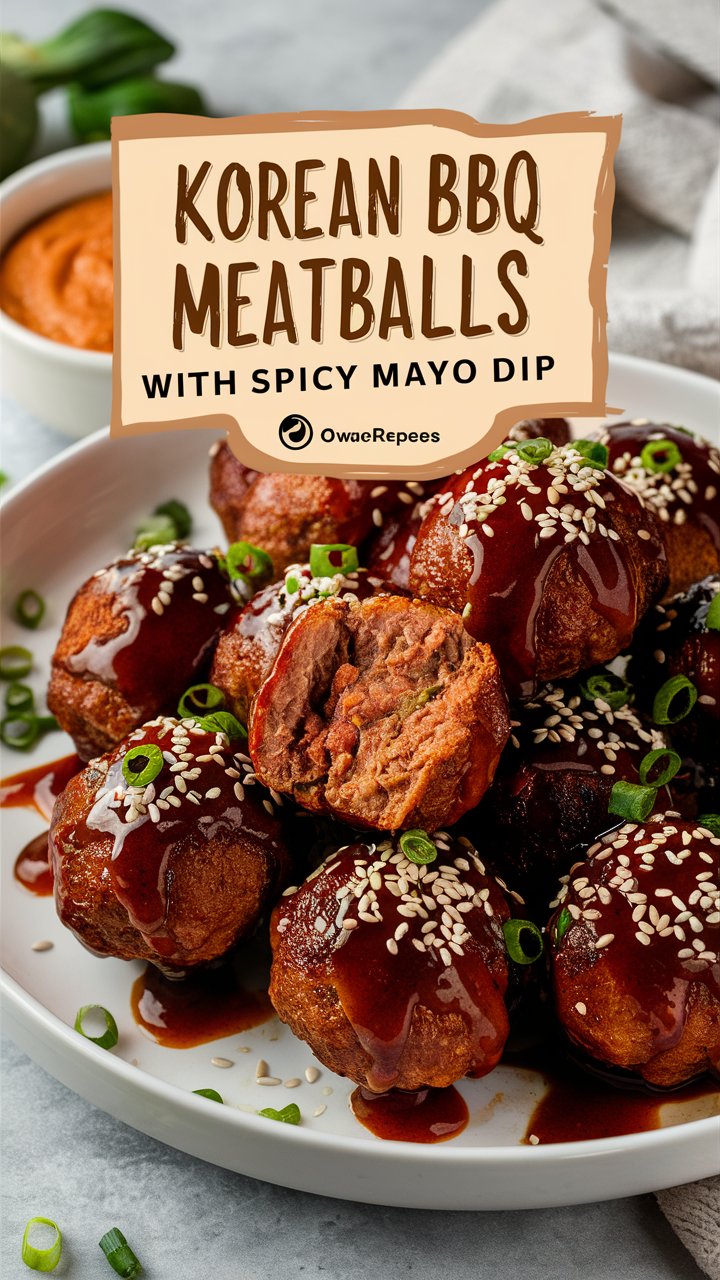 How to Make Tender Korean BBQ Meatballs with Creamy Spicy Mayo 2025