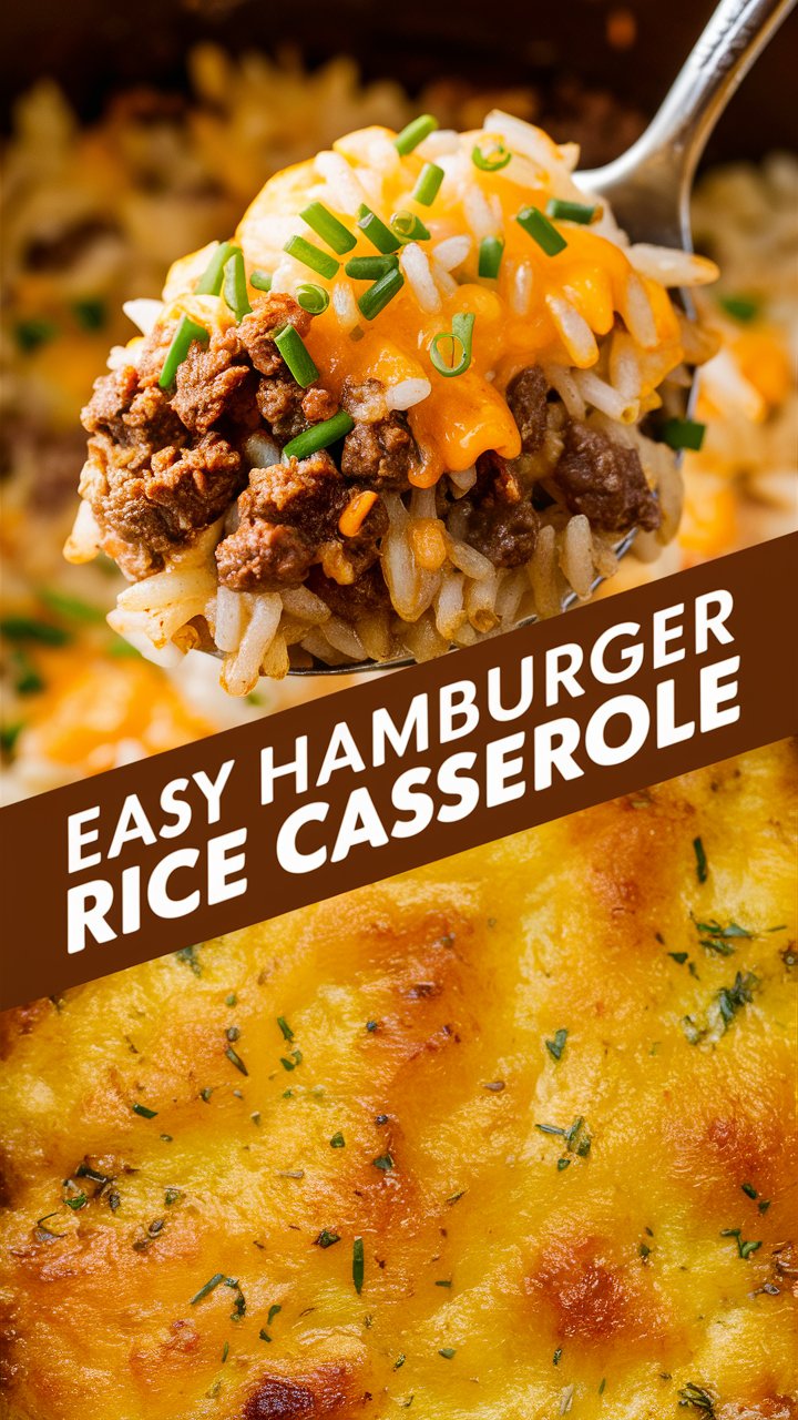 Savory Cheesy Hamburger Rice Casserole – Perfect Weeknight Dinner Recipe 2025