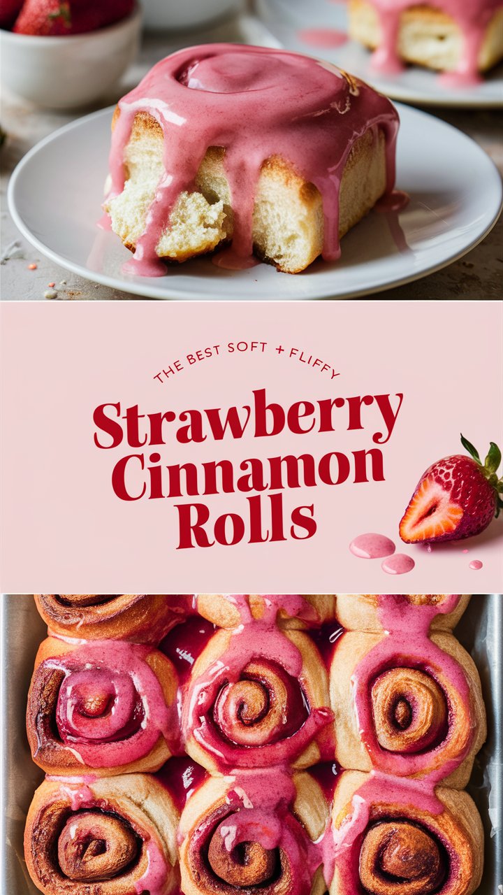 Fluffy Strawberry Cinnamon Rolls Recipe with Sweet Glaze – Perfect for Brunch or Dessert 2025