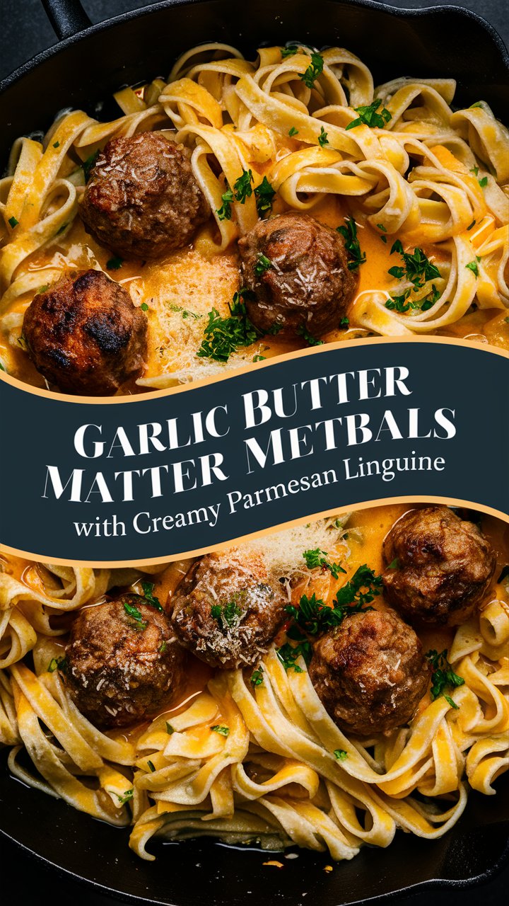 The Best Garlic Butter Meatballs with Parmesan Linguine You’ll Ever Make 2025