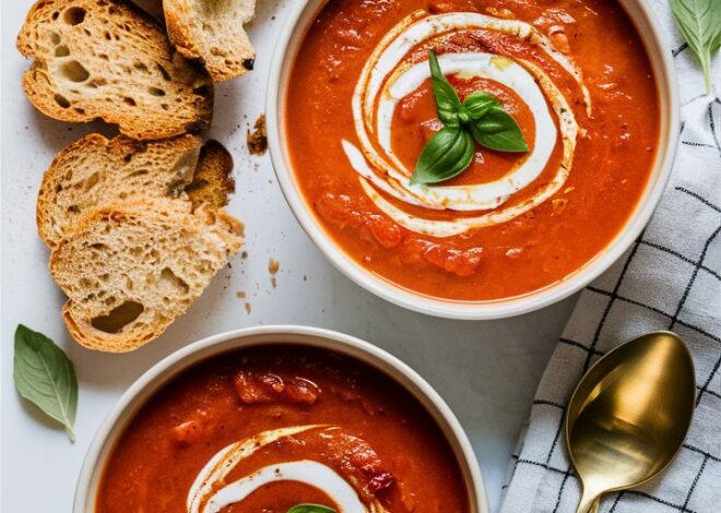 Creamy Roasted Garlic Tomato Soup – A Rich and Cozy Classic for Every Season 2025