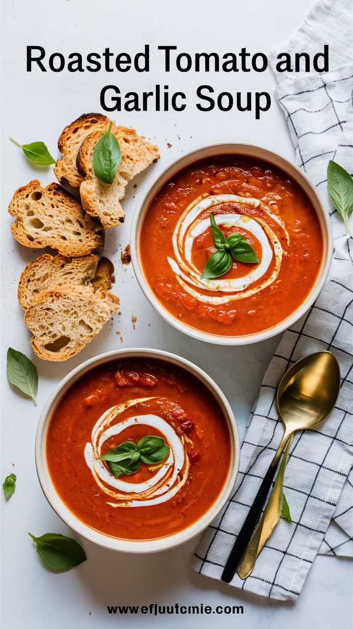 Creamy Roasted Garlic Tomato Soup – A Rich and Cozy Classic for Every Season 2025