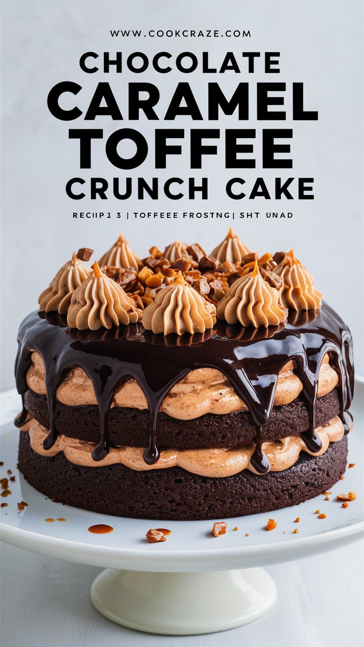 Chocolate Caramel Toffee Crunch Cake: Bakery-Style Dessert Made at Home 2025