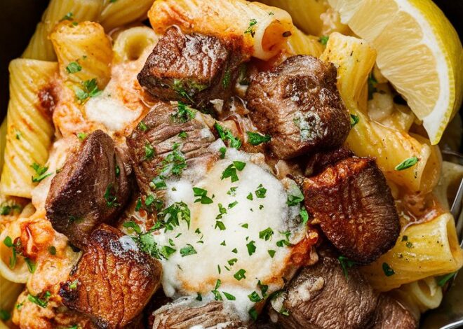 Garlic Butter Steak Parmesan Rigatoni Recipe 2025