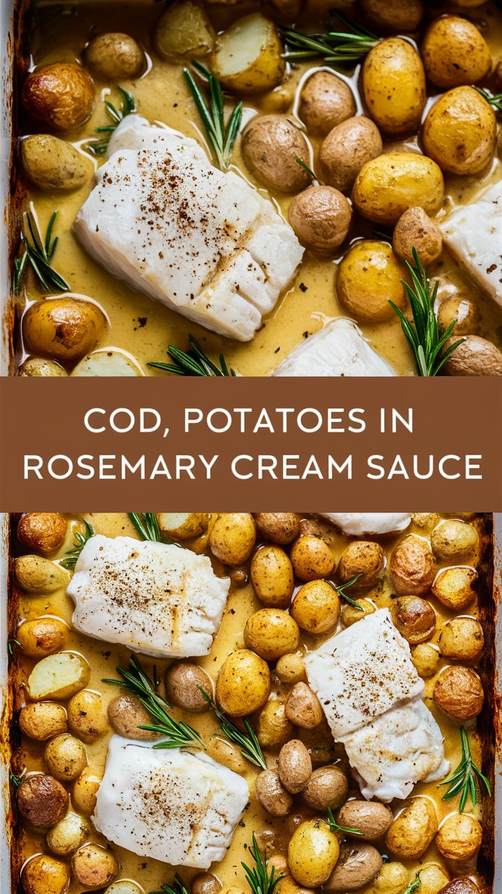 Cod with Potatoes and Creamy Rosemary Sauce – Step-by-Step Guide 2025