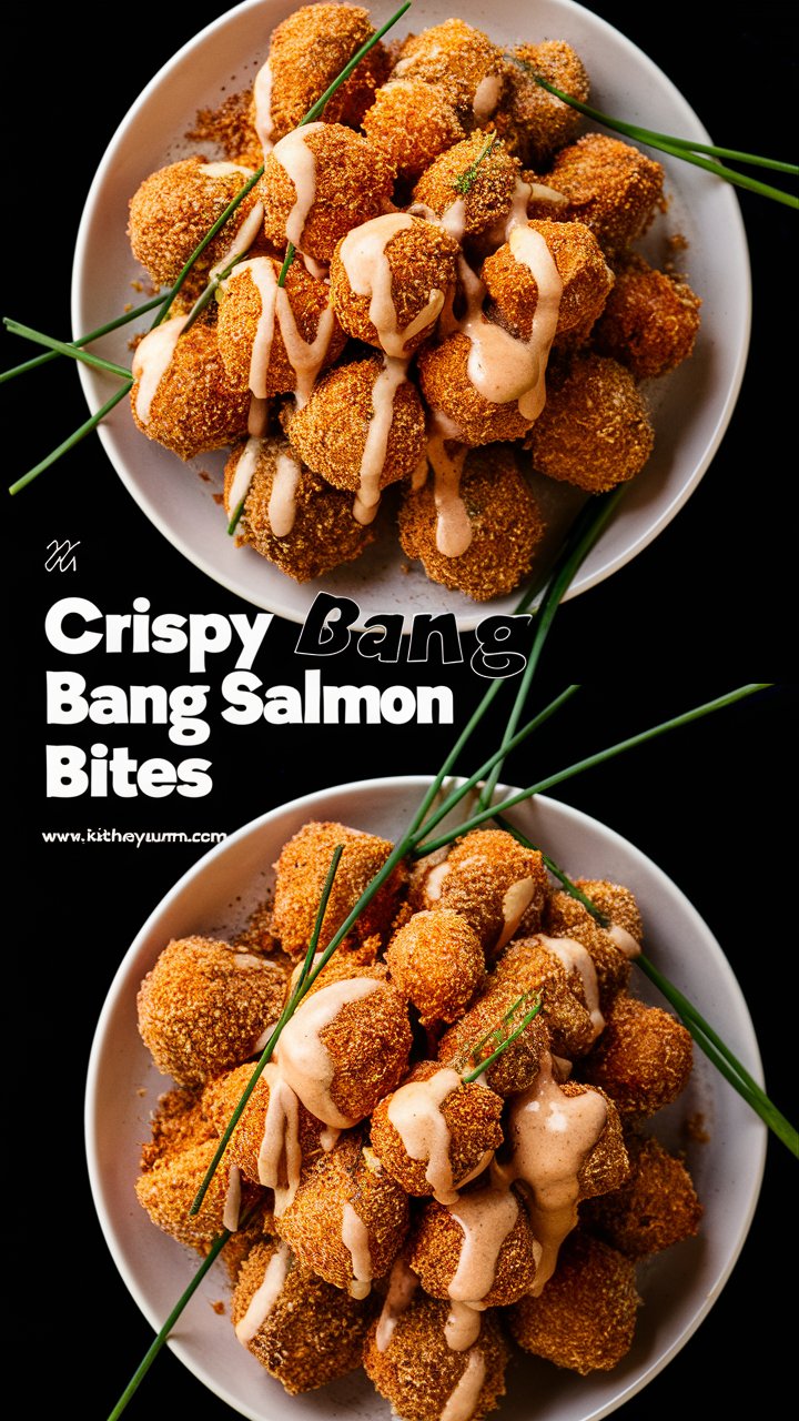 Tender Salmon Cubes Coated in Creamy Spicy Bang Bang Sauce 2025