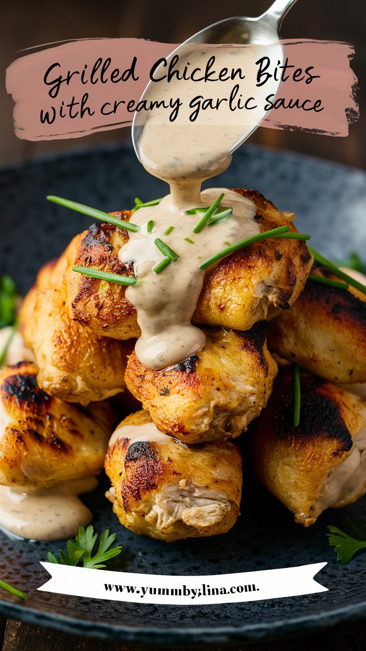 Juicy Grilled Chicken Paired with Fresh Broccoli and Garlic Yogurt Sauce 2025