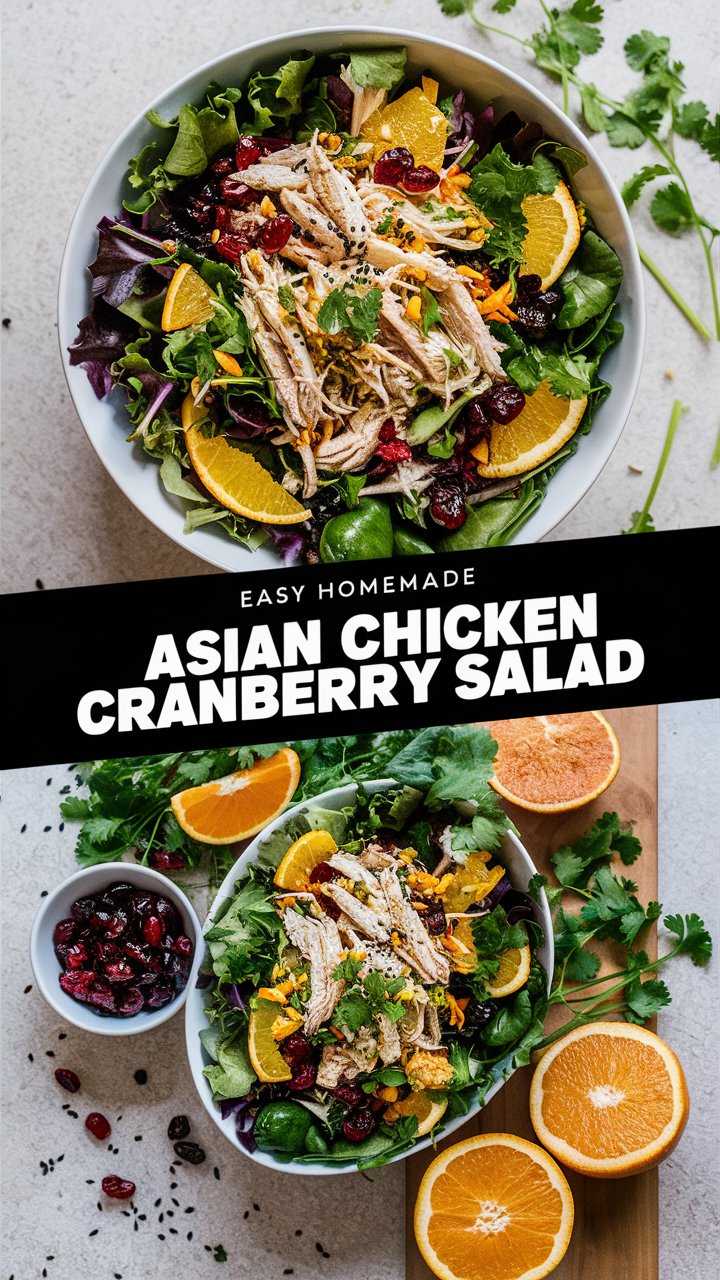 Easy & Healthy Asian Chicken Salad with Cranberries and Crunch 2025