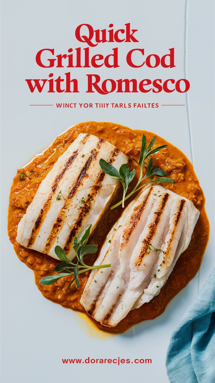 Easy Mediterranean Grilled Cod Recipe with Nutty Romesco Sauce 2025