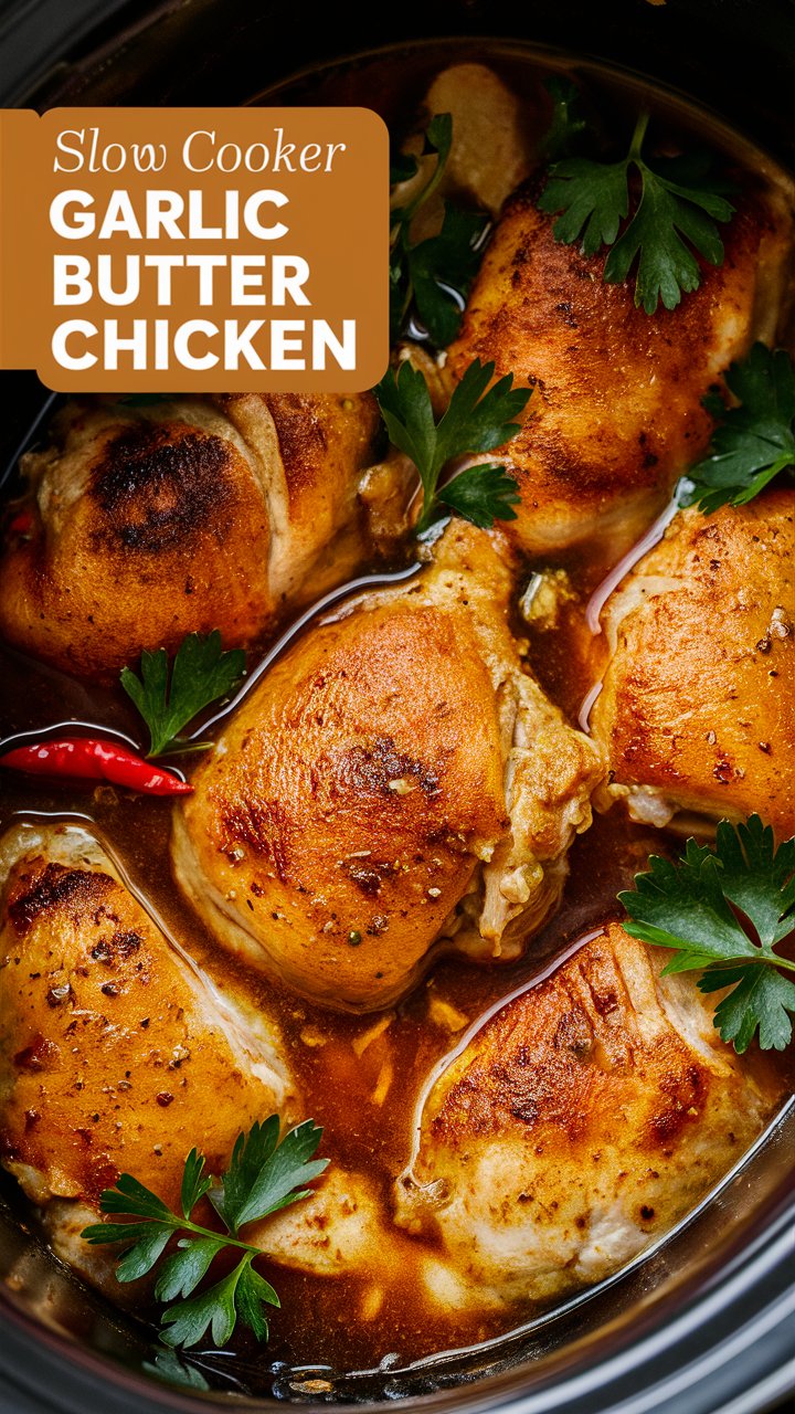 Slow Cooker Garlic Butter Chicken with Carrots & Potatoes – Family-Friendly 2025