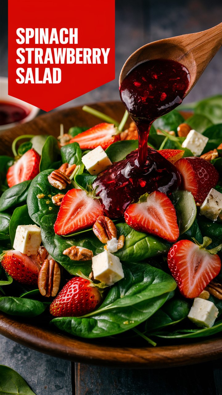 Healthy Strawberry Spinach Salad Recipe for Summer & Spring 2025