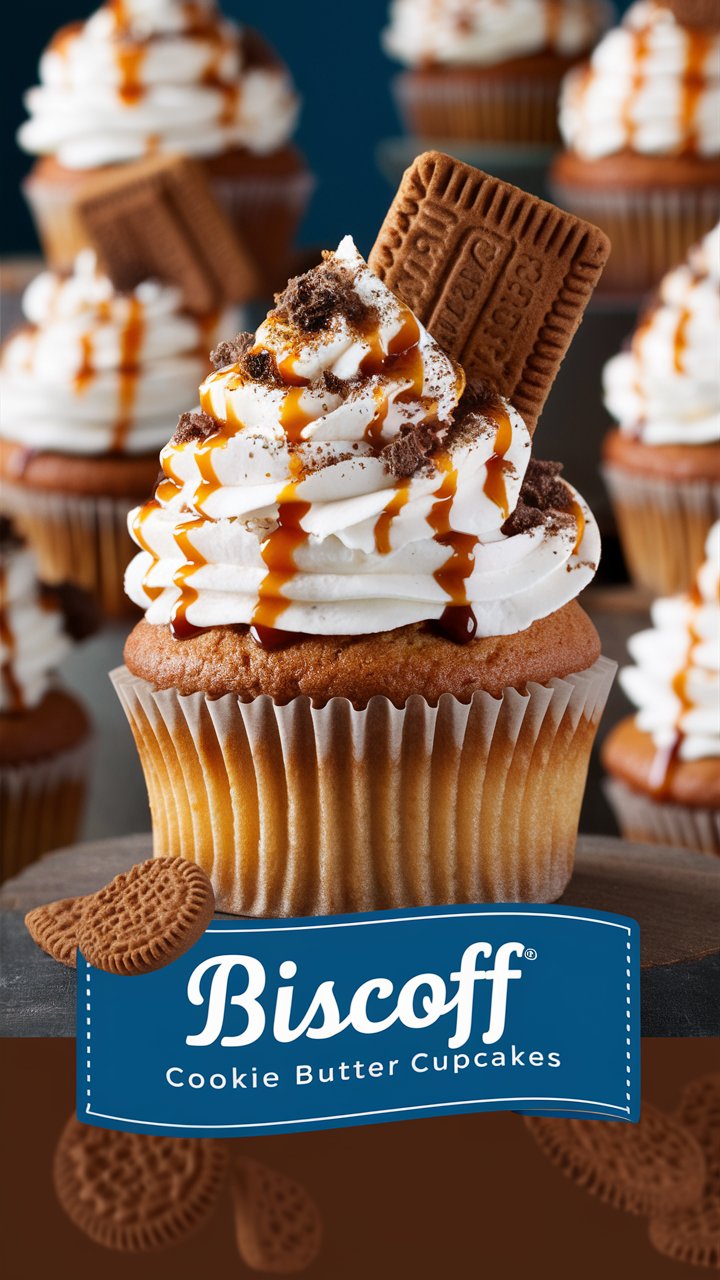 Soft and Fluffy Biscoff Cupcakes with Creamy Biscoff Frosting 2025