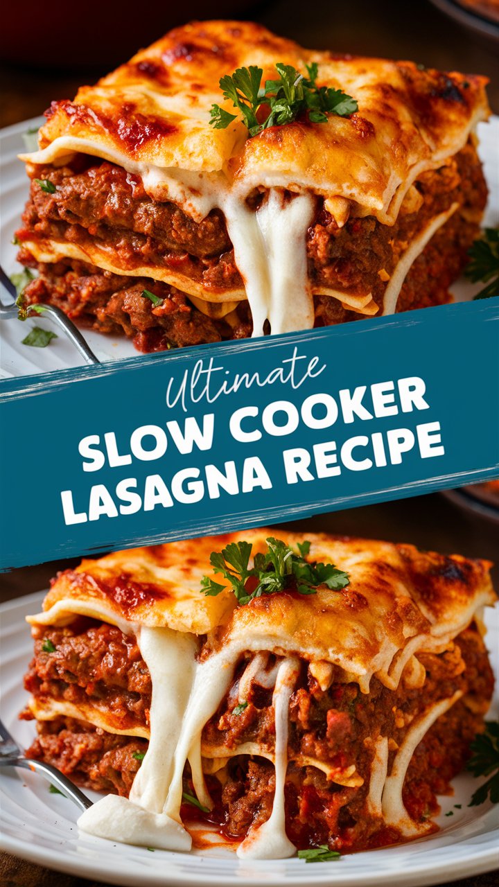 Easy Cheesy Beef Lasagna Made in the Slow Cooker 2025