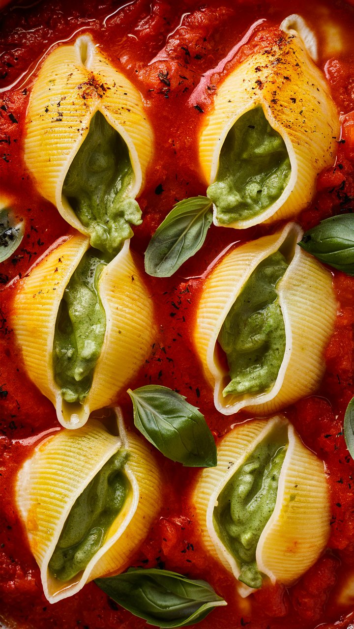 Spinach and Ricotta Stuffed Shells Recipe – Creamy, Cheesy, Delicious 2025